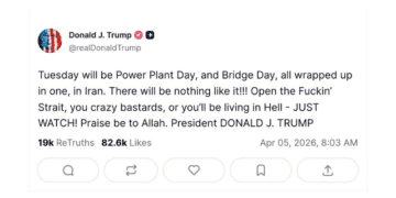 President Trump Threatens Iran in Expletive-Laden Post on Social Media